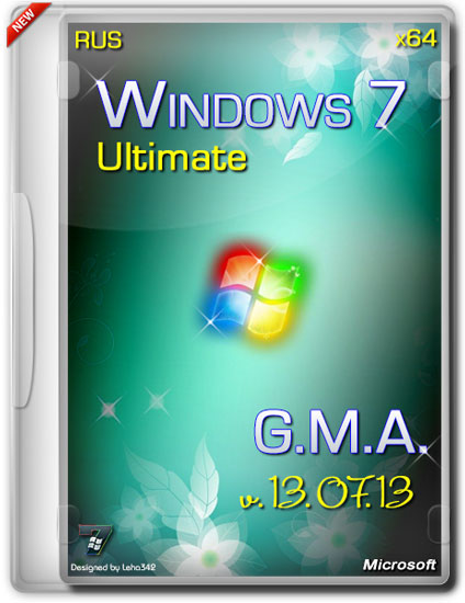 Windows 7 Ultimate SP1 x64 IE10 G.M.A. v.13.07.13 (RUS/2013)