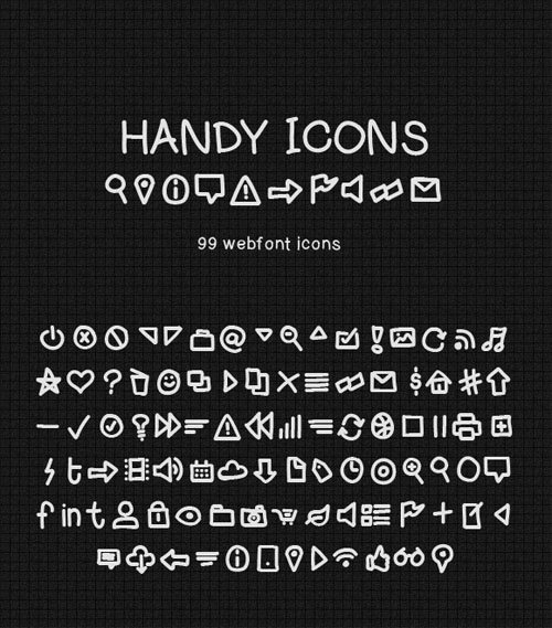 Fonts - WeGraphics - Handy Icons – Web Font Kit
