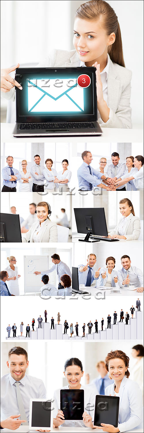      / Business young team in office - stock photo