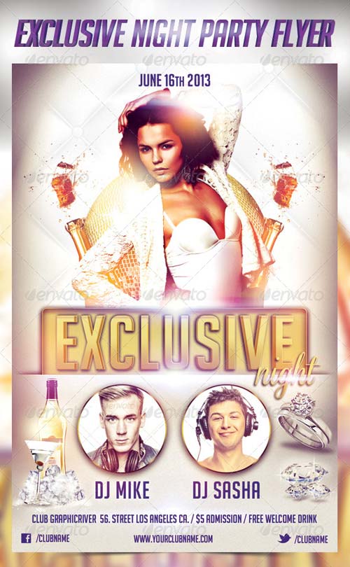 PSD - Exclusive Night Party Flyer Template