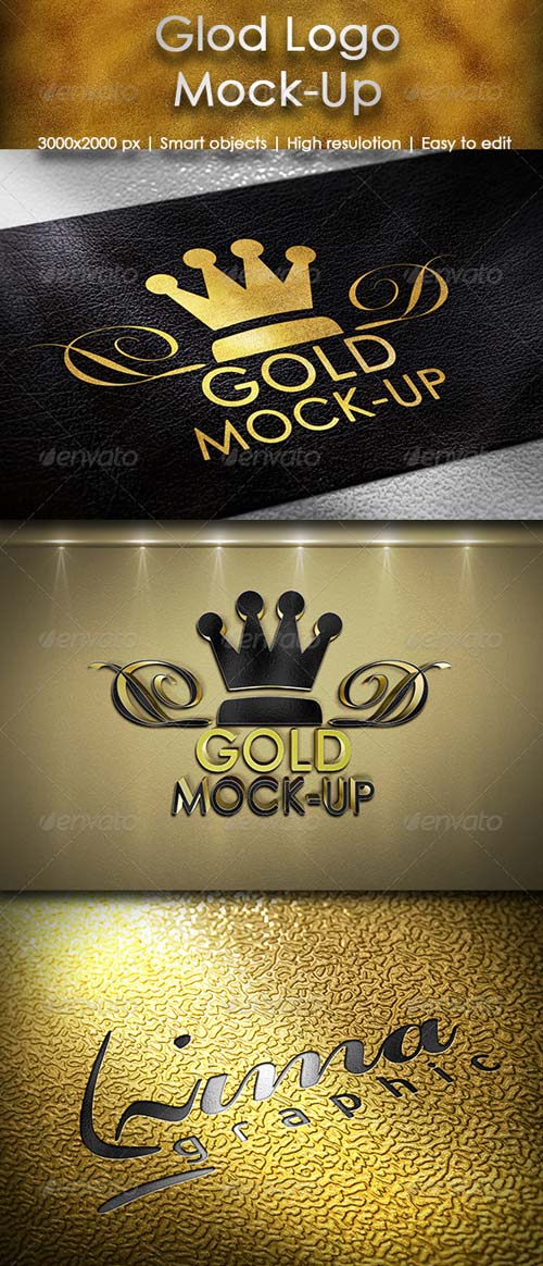 PSD - GraphicRiver Gold Logo Mock-up