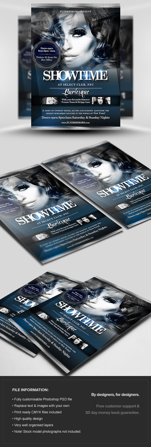 PSD - Showtime Flyer / Poster PSD Template