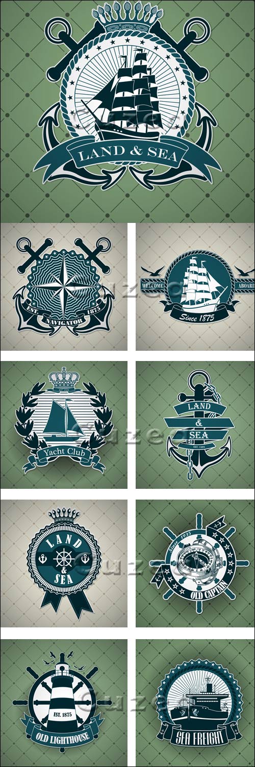        / Vintage label with a nautical theme - vector stock