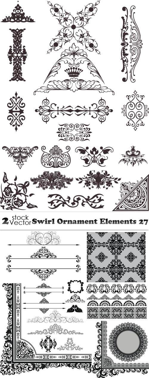 Vectors - Swirl Ornament Elements 27