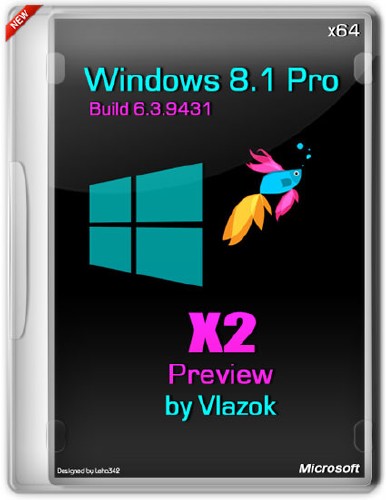 Windows 8.1 Preview x64 X2 by Vlazok (RUS/2013)