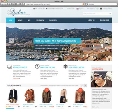 OT Azuline – Fashion Shop Responsive Joomla 2.5 Template