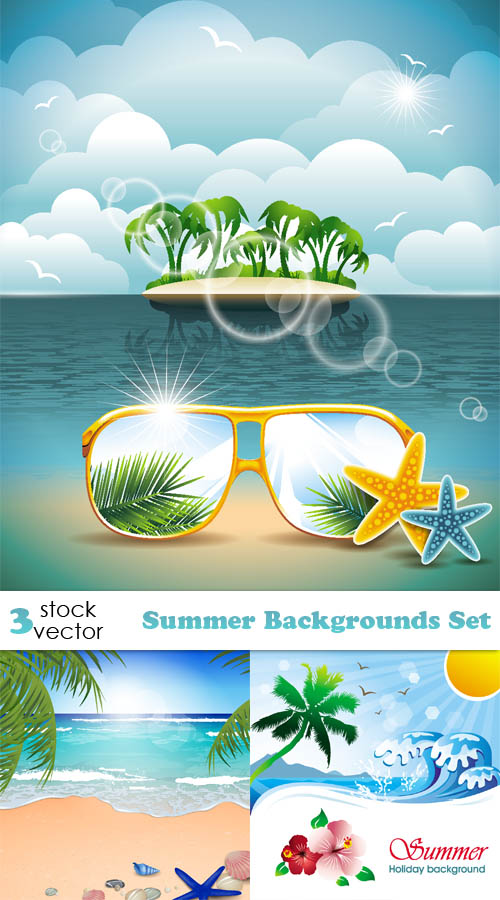Vectors - Summer Backgrounds Set