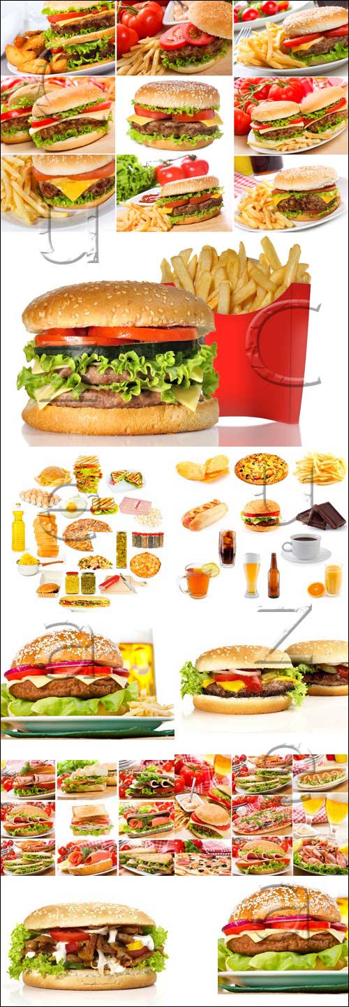       / Fast food products - stock photo