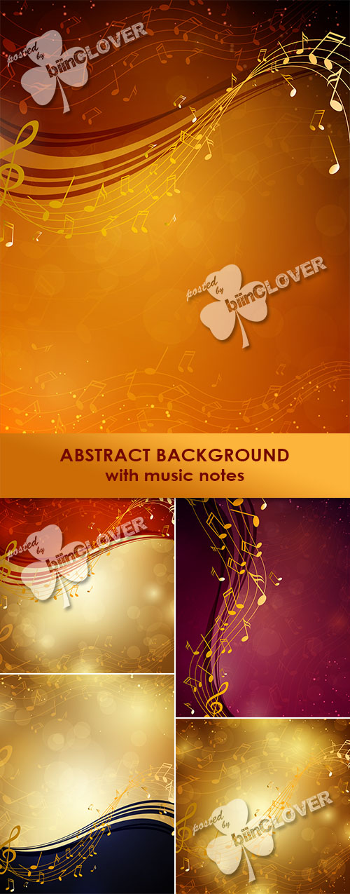 Abstract background with music notes 0470