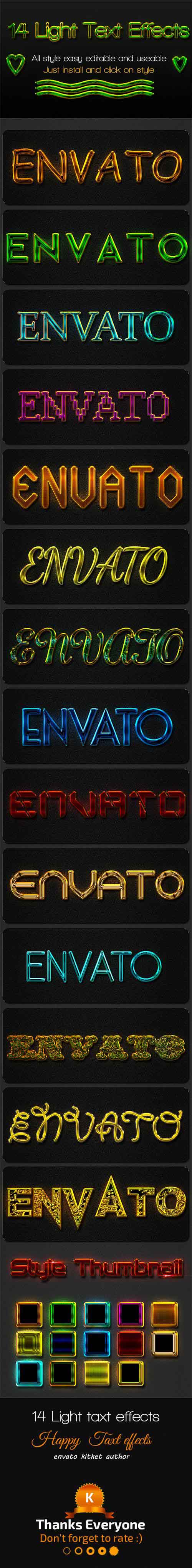 Graphicriver 14 Light Text Effects 11035788