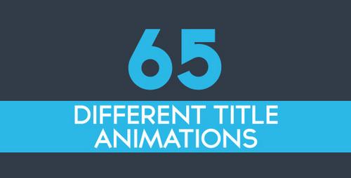 Videohive 65 Minimal Title Animations 9720136