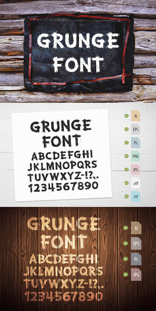 Grunge Letters and Numbers