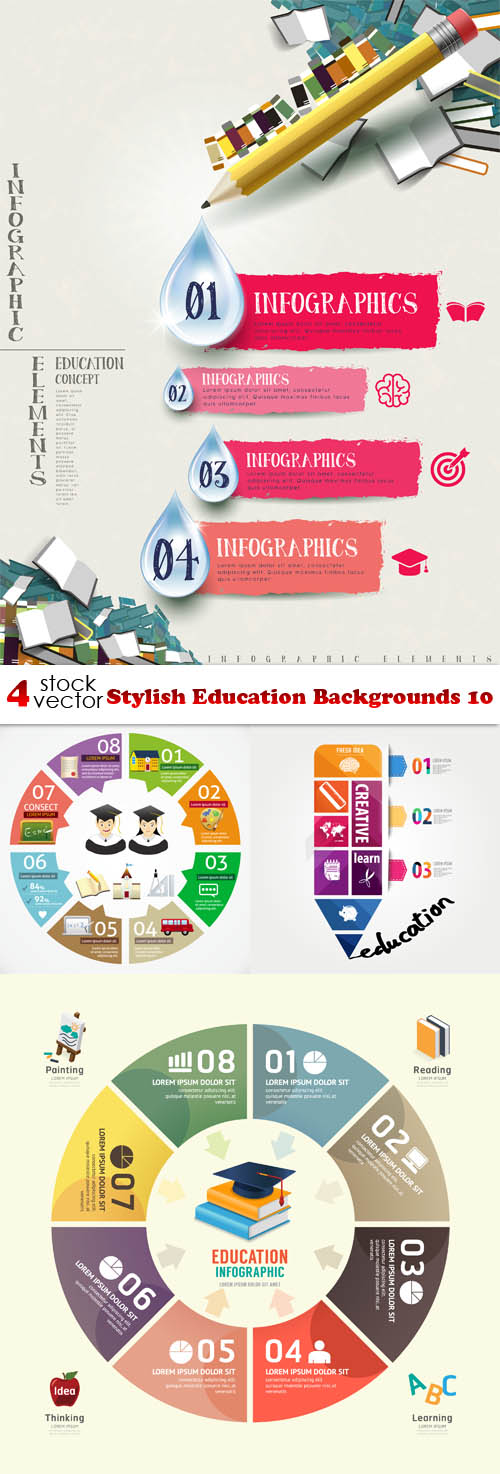 Vectors - Stylish Education Backgrounds 10