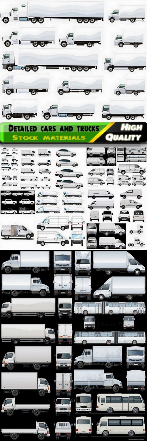 Detailed cars and trucks - 25 Eps