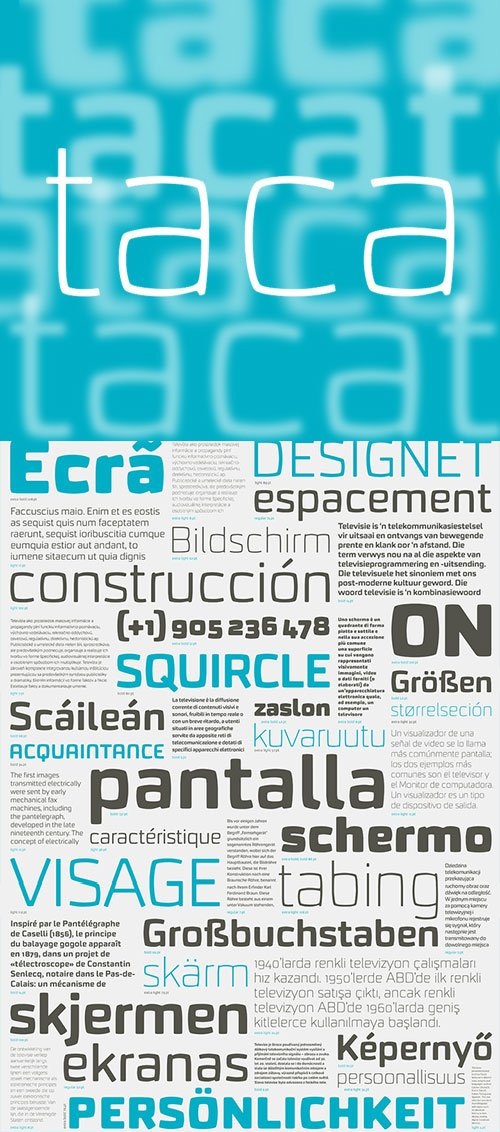 Taca - Neither Square nor Circle Typeface