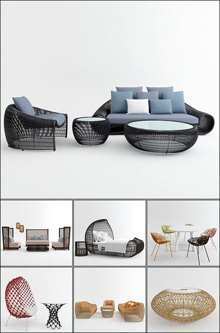 [3dMax] 3D Models Outdoor Furniture Collection