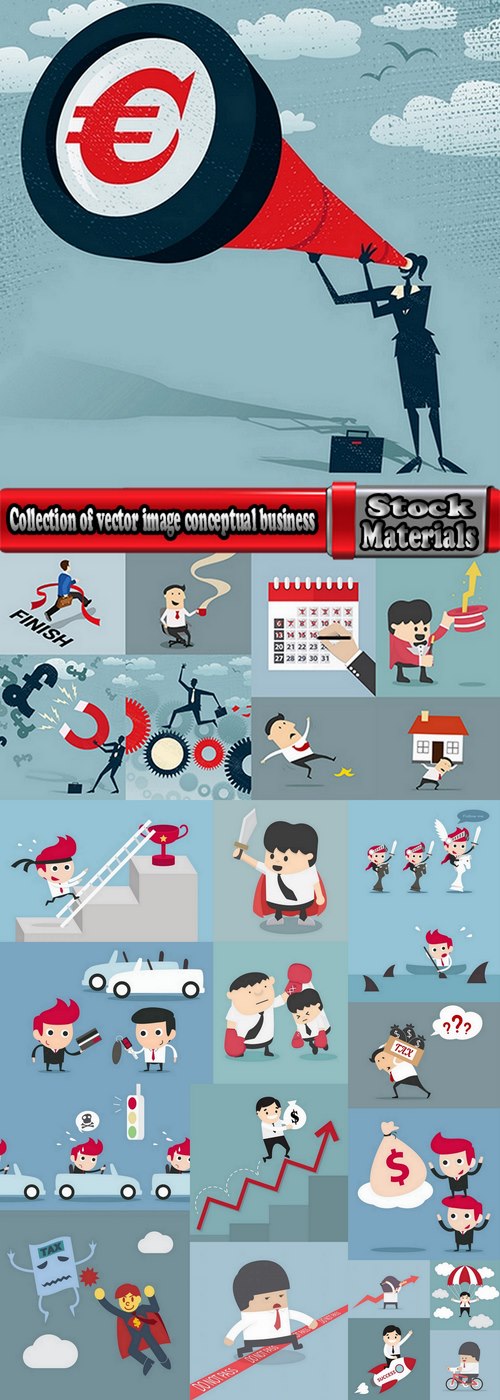 Collection of vector image conceptual business infographics 25 Eps
