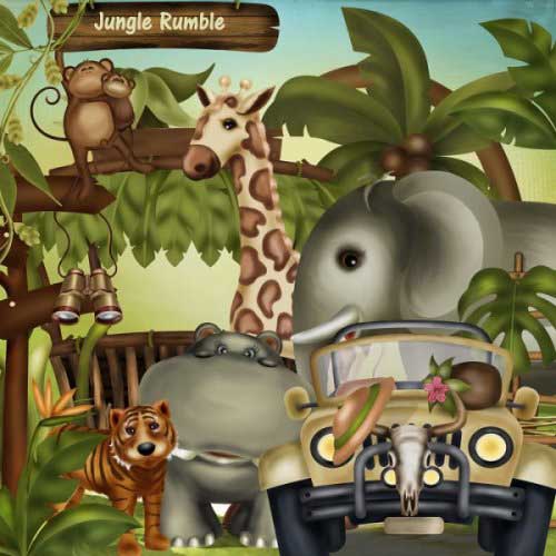 Детский скрап-комплект - Рокот джунглей