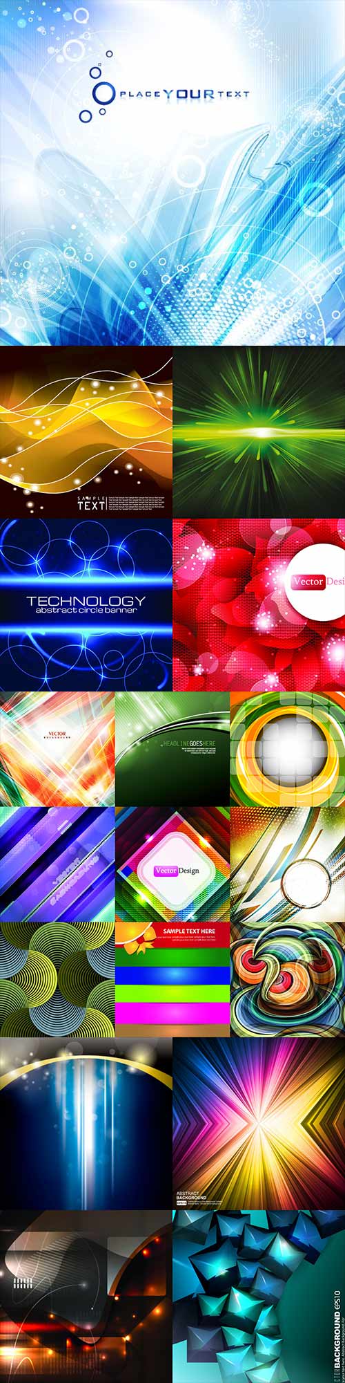 Bright colorful abstract backgrounds vector - 78
