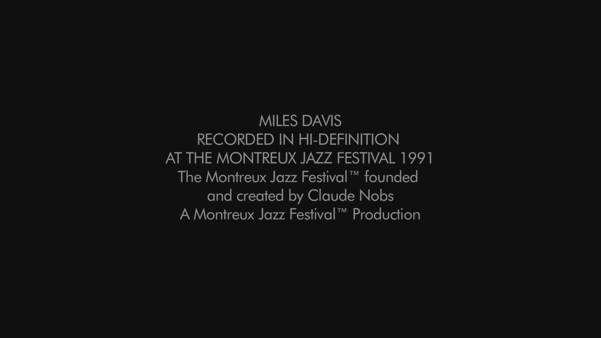 1991 Miles Davis with Quincy Jones & the Gil Evans Orchestra - Live at Montreux (2013) [Blu-ray] 13